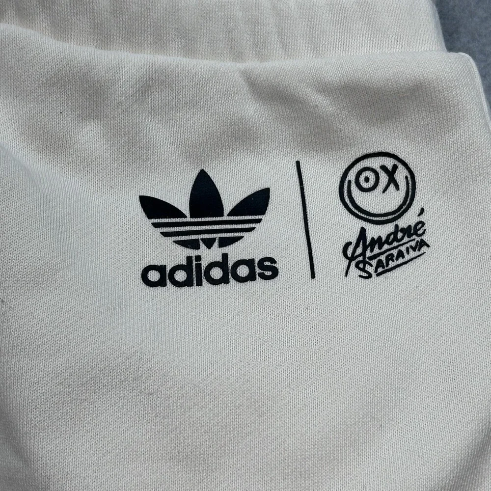 Adidas Andre Saraiva Embroidered Logo Sweat Shorts‎ Size Small